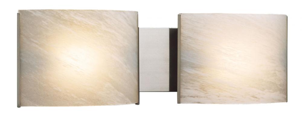 2 Light Wall Sconce - Brushed Nickel