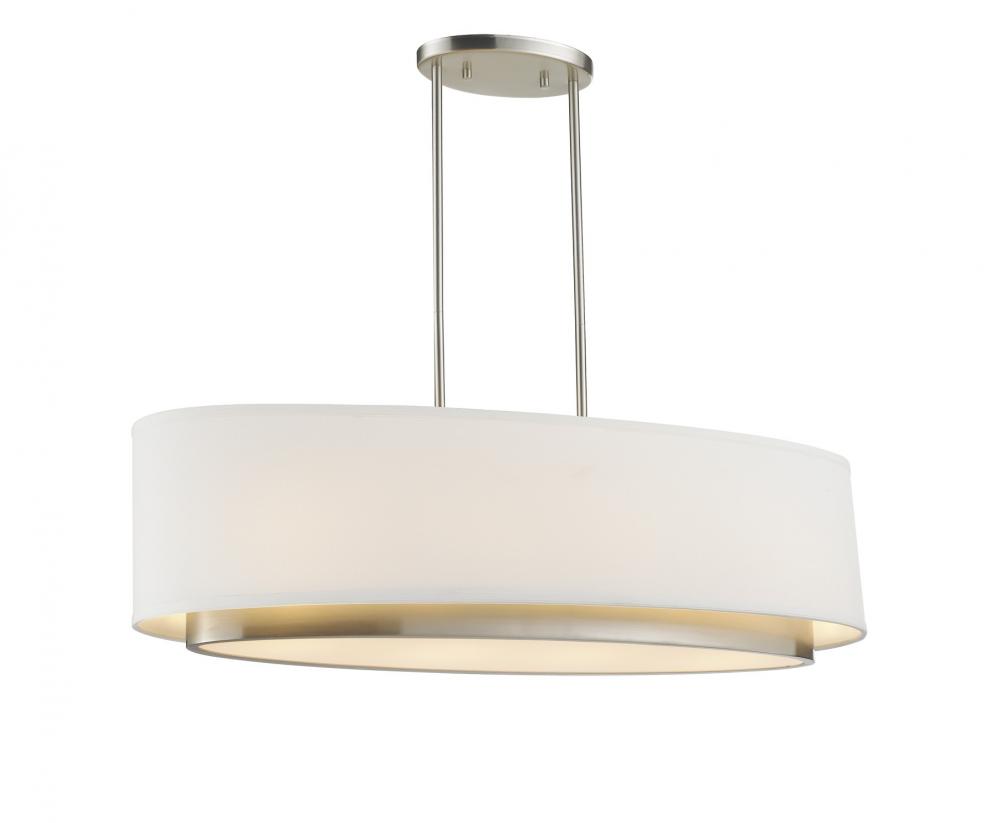 4 Light Island Fixture - Brushed Nickel