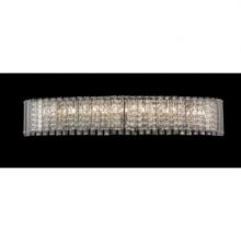 Levico LVC-R104W - 8 Light Vanity; Crystal glass in a Chrome finish with the following dimensions W: 34 " H: 5 "
