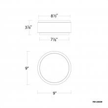 WAC Canada FM-20509-35-BK/AB - Salvo Flush Mount Light