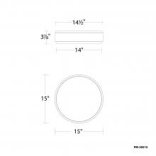 WAC Canada FM-20515-35-WT/AB - Salvo Flush Mount Light