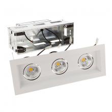 WAC Canada MT-3LD311R-W935-WT - Mini Multiple LED Three Light Remodel Housing with Trim and Light Engine