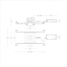 WAC Canada R3BRD-SCS-HZWT - Ocular 3.0 5CCT Round Donwlight Trim and Remodel Housing with New Construction Frame-In Kit and Dr