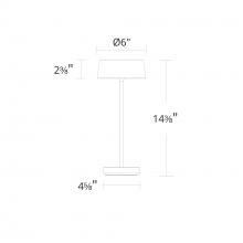 WAC Canada TL-W251315-27-WT - Crystal 251315 Indoor/Outdoor 2700K Table Lamp