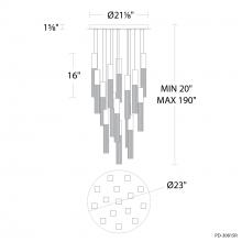 Modern Forms Canada PD-30815R-BK - Cinema Multilight Pendant Light