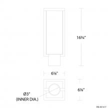 Modern Forms Canada PM-W1417-35-BZ - Ledge Outdoor Post Light