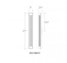 Modern Forms Canada WS-58827-BN - Tower Wall & Bath Light