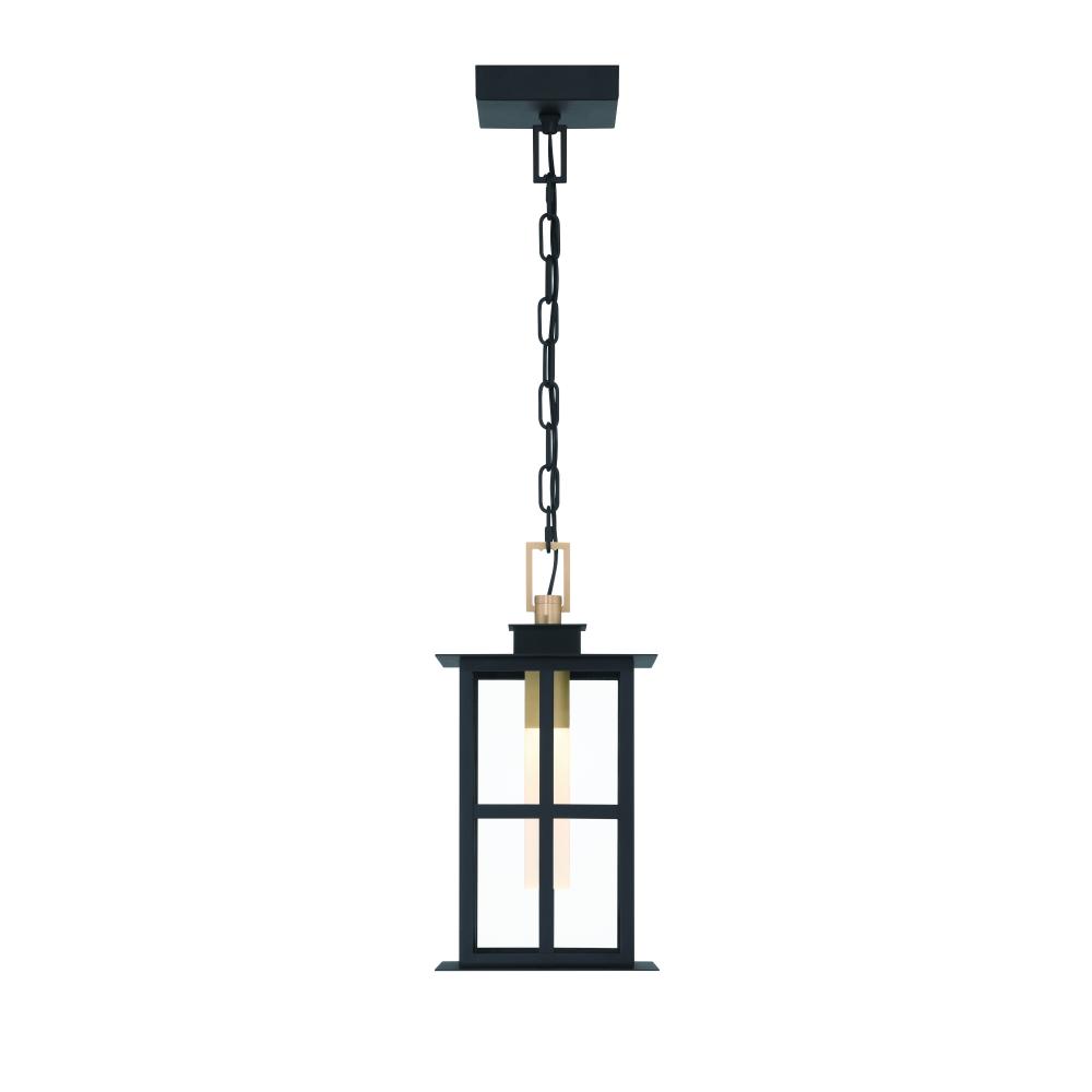 Greyson 16" LED Pendant In Brass and Black