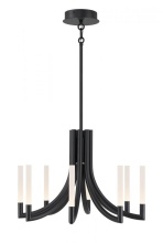 Eurofase 49010-039 - Olette-Chandelier-8Lt-24In-BK-Fr