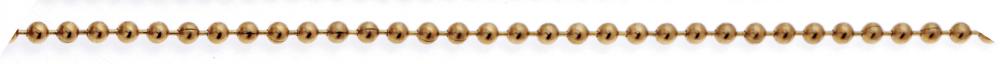 #6 Beaded Chain; 1/8" Diameter; 100 Foot Spool; Brass Finish; Used On Pull Sockets And Switches