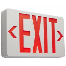 Satco Products Inc. 67/101 - Red LED Exit Sign, 90min Ni-Cad backup, 120/277V, Single/Dual Face, Universal Mounting