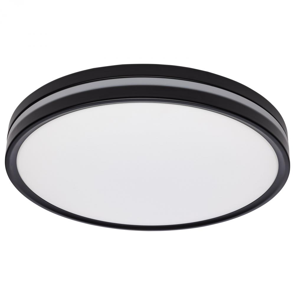 15 Inch Surface Mount with Night Light; 5 CCT Selectable; Matte Black Finish