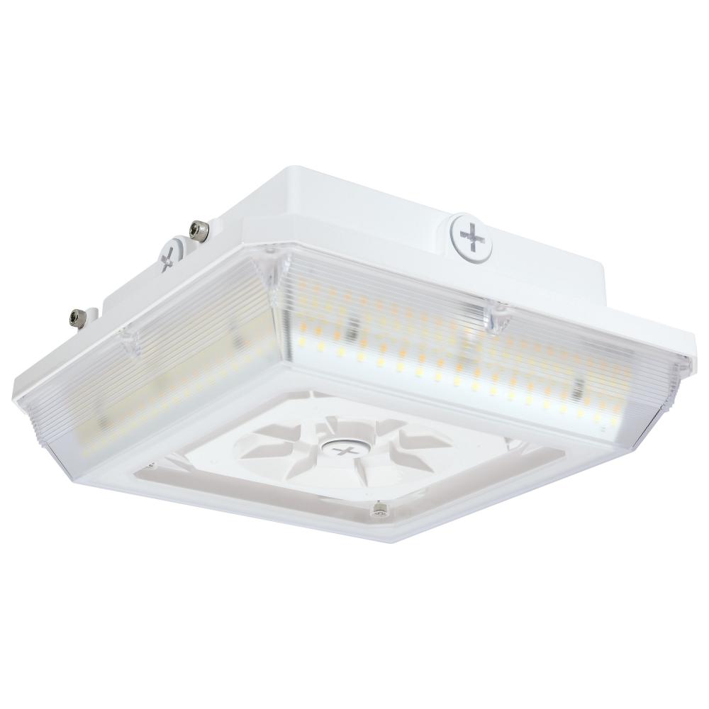 Square LED; Wide Beam Angle Canopy Light; 3K/4K/5K CCT Selectable; 20W/30W/45W Wattage Selectable;