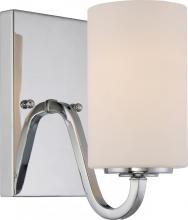 Nuvo 60/5801 - Willow - 1 Light Vanity with White Glass - Polished Nickel Finish