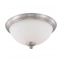 Nuvo 60/6014 - Patton; 3 Light; Flush Fixture with Frosted Glass; Color Retail Packaging