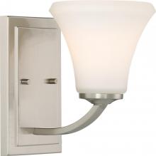 Nuvo 60/6201 - Fawn - 1 Light Vanity with Satin White Glass - Brushed Nickel Finish