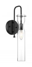 Nuvo 60/6875 - Spyglass - 1 Light Sconce with Clear Glass - Black Finish