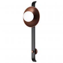 Nuvo 60/7740 - Colby 1 Light Wall Sconce; Matte Black and Antique Copper Finish