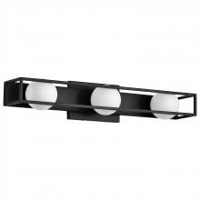 Nuvo 62/2243 - Jenkins; 24 Inch 3 Light LED Vanity; Matte Black with Frosted Glass