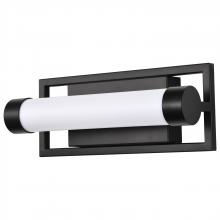 Nuvo 62/666 - Canal LED Small Vanity; Matte Black Finish; White Acrylic Lens