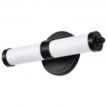 Nuvo 62/676 - Kagen LED Small Vanity; Matte Black Finish; White Acrylic Lens