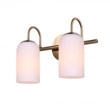 Canarm IVL1130A02GD - NOVALEE, IVL1130A02GD, 2 Lt Vanity, Flat Opal Glass, 60W Type A, Easy Connect Included