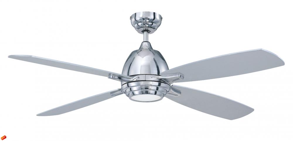 One Light Polished Nickel Ceiling Fan 5wdpm Dhillon Lighting Inc