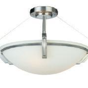 Kendal FFP07POB-04PNWH - Nickel Bowl Semi-Flush Mount