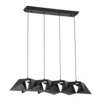 Kendal PF98-4LBR-BLK - METRICA 4-Light Black Integrated LED Pendant Bar