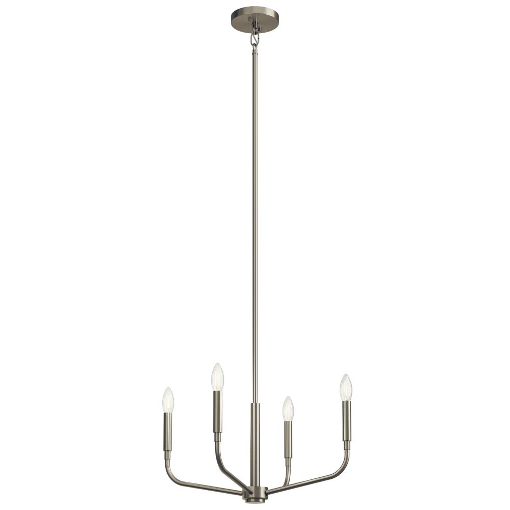 Madden 20 Inch 4 Light Convertible Chandelier in Brushed Nickel