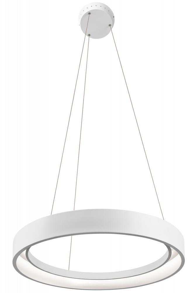 Fornello 2.75" LED Pendant in Textured White and Glossy White Interior