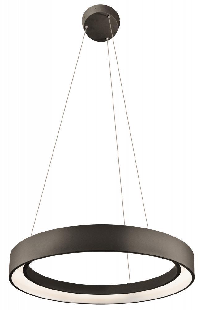 Fornello 2.75" LED Light Pendant in Textured Black and Glossy White Interior
