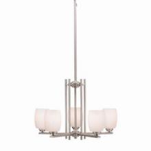 Kichler 1896NI - Eileen 16.5" 5 Light Chandelier with Satin Etched Cased Opal Glass in Brushed Nickel