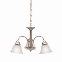 Kichler 3293NI - Wynberg 13" 3 Light Chandelier with Satin Etched Glass in Brushed Nickel