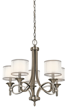 Kichler 42381AP - Lacey 26" 5 Light Chandelier with Satin Etched Cased Opal Inner Diffusers and White Translucent