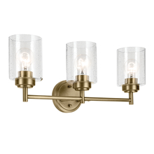 Kichler 45886NBR - Winslow 21.5" 3-Light Vanity Light with Clear Seeded Glass in Natural Brass