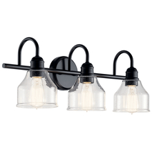 Kichler 45973BK - Avery 24 Inch 3 Light Vanity Light with Clear Seeded Glass in Black