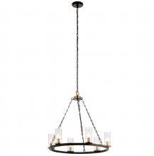 Kichler 52107OZ - Mathias 23" 6 Light Chandelier with Clear Ribbed Glass in Olde Bronze