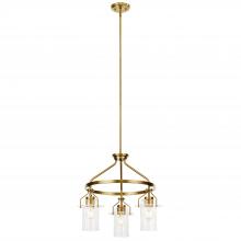 Kichler 52377NBR - Everett™ 22.5 Inch 3 Light Round Chandelier with Clear Glass in Polished Nickel