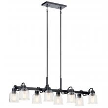 Kichler 52400BK - Aivian™ 42" 8 Light Linear Chandelier with Clear Glass Black