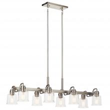 Kichler 52400NI - Aivian™ 42" 8 Light Linear Chandelier with Clear Glass Brushed Nickel