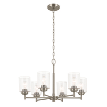 Kichler 52616NI - Winslow 26-Inch 6 Light Chandelier with Clear Seeded Glass in Brushed Nickel