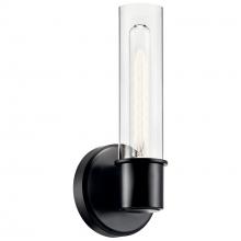 Kichler 52653BK - Aviv 13 Inch 1 Light Wall Sconce with Clear Glass in Black
