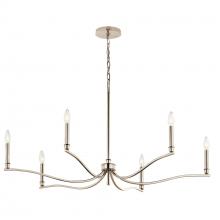 Kichler 52696PN - Malene 42 Inch 6 Light Chandelier in Polished Nickel