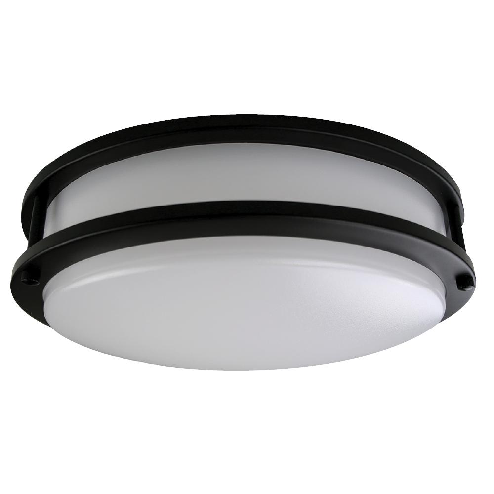 12IN LED Double-ring Ceiling Luminaire Serie 2 20W 120V 30K Dim Black Frosted Round STANDARD