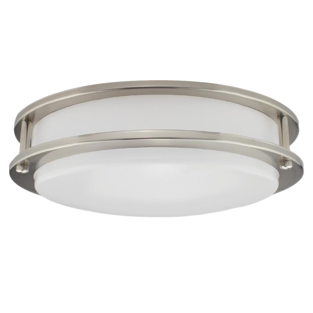 16IN LED Double-ring Ceiling Luminaire Serie 2 26W 120V 30K Dim Chrome Frosted Round STANDARD