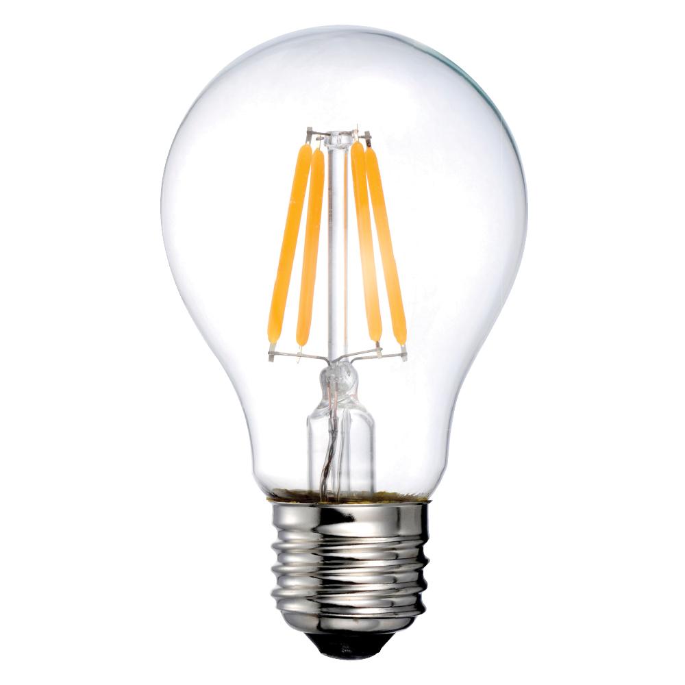 LED Filament Lamp A15 E26 Base 6W 120V 27K Clear Oblic Dim Standard
