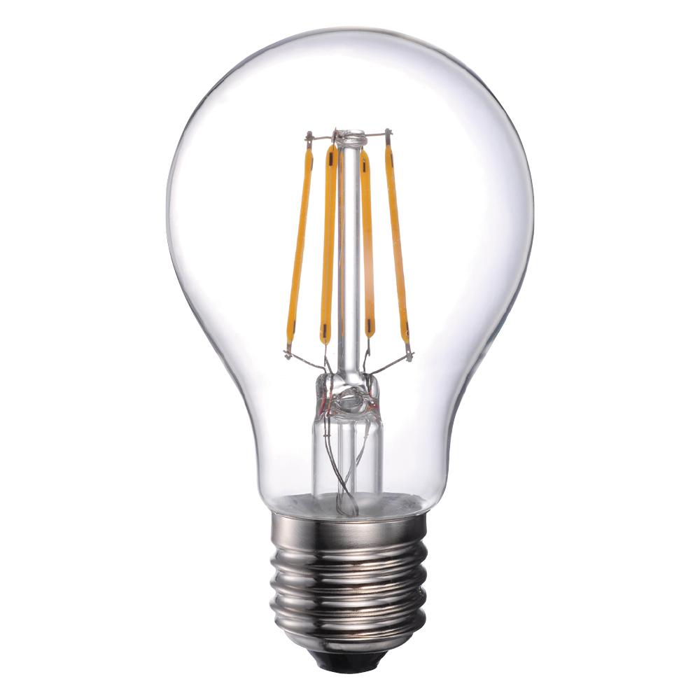 LED Filament Lamp A19 E26 Base 7W 120V 27K Clear Vertical Dim Standard