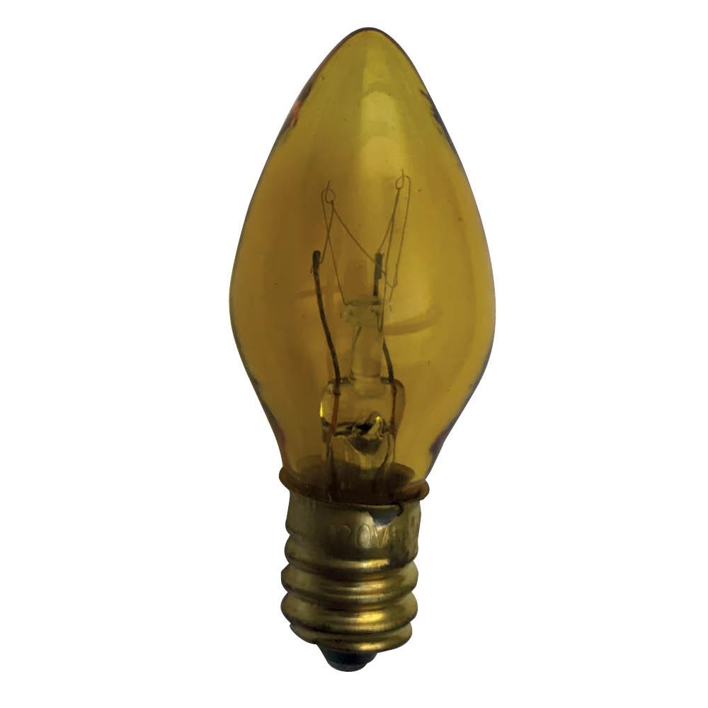 INCANDESCENT COLOURED LAMPS C7.5 / CANDELABRA E12 / 5W / 120V Standard