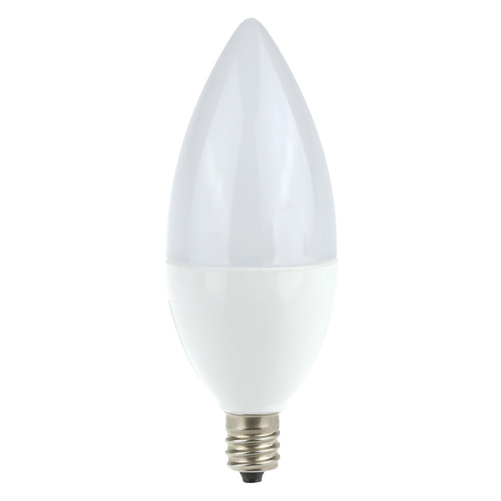 LED Lamp C12 E12 Base 3W 120V 27K Dim   Frosted STANDARD